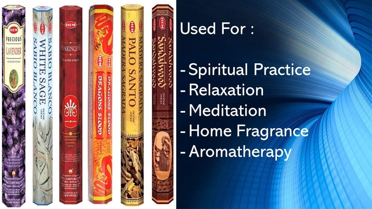Hem Incense Sticks 6 Boxes 120 Sticks Total