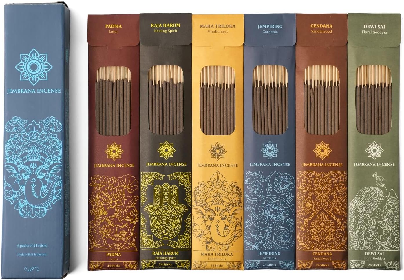 Jembrana Incense Sticks Mix 6 Scents 144 Total