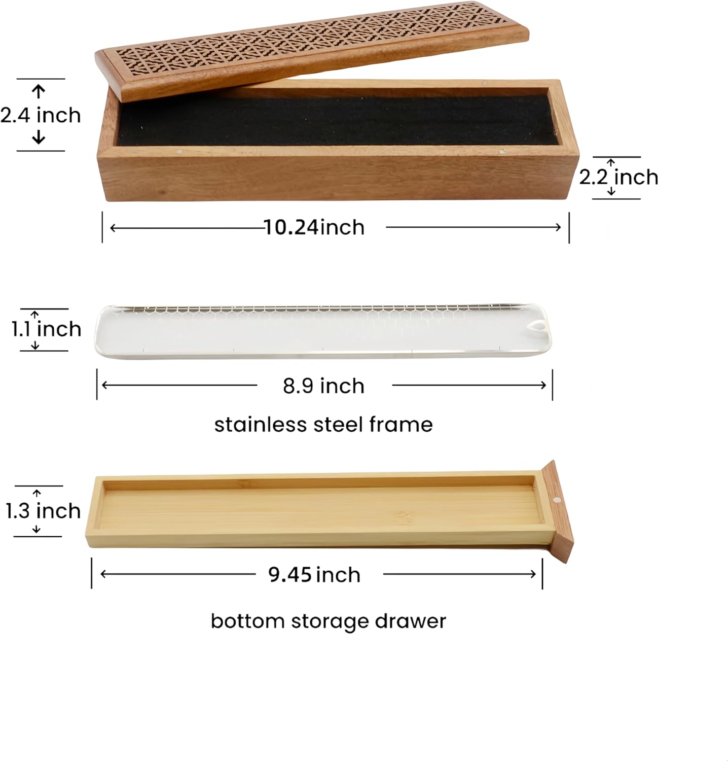 Moocervi Incense Holder with Storage Box