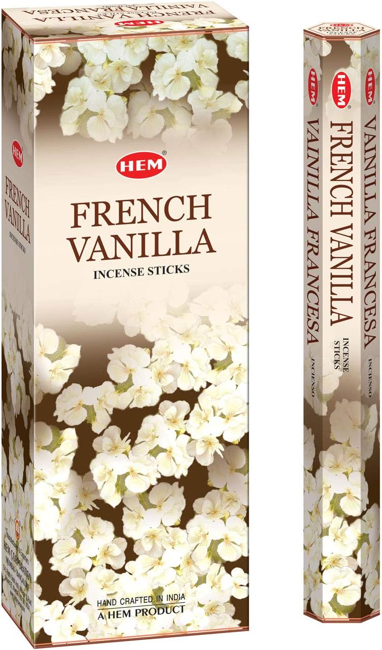 HEM French Vanilla Incense Sticks 120 Sticks 6 Boxes 9 Inch