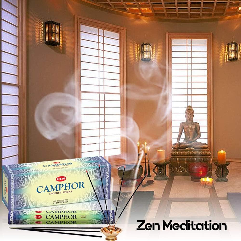 HEM Camphor Incense 6 Boxes of 20 Sticks