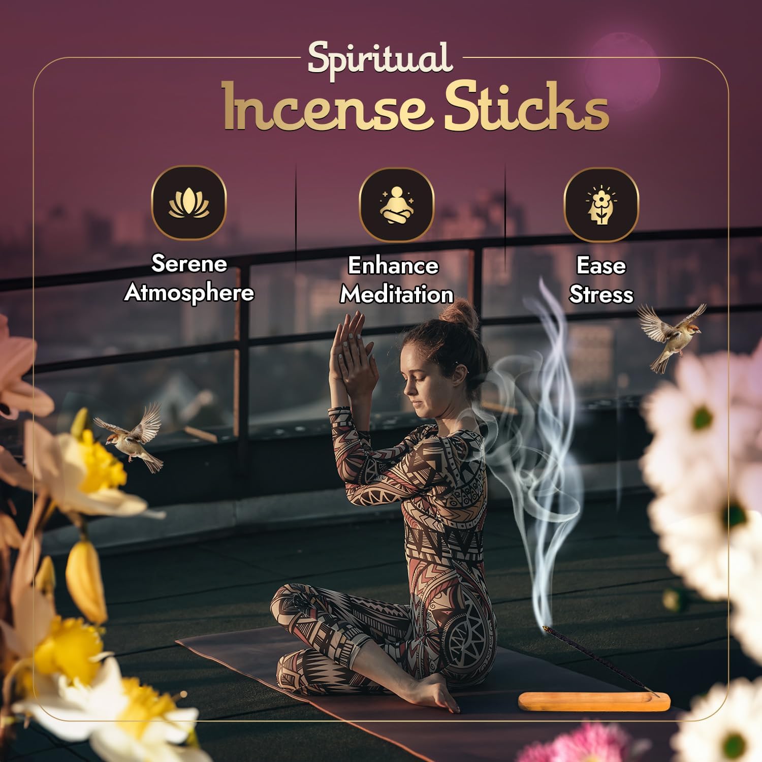 Sagrada Madre Ritual Full Moon Incense Sticks 6 Pack 9 Inches Natural Aromatic