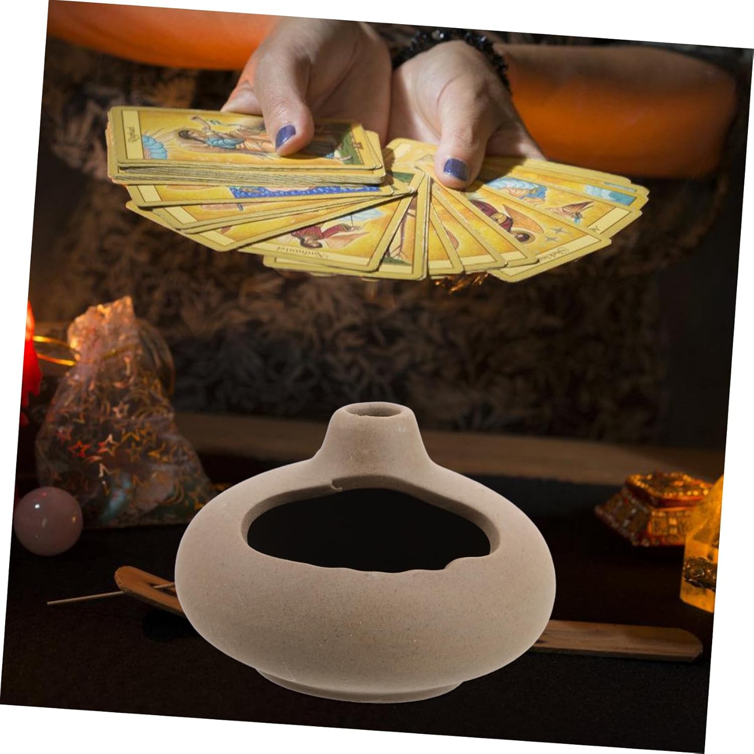 Ceramic Incense Bowl Handmade Porcelain Candle Holder