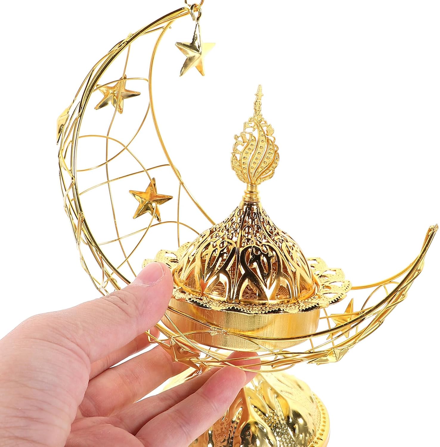 IMIKEYA Vintage Metal Incense Burner Aroma Lamp
