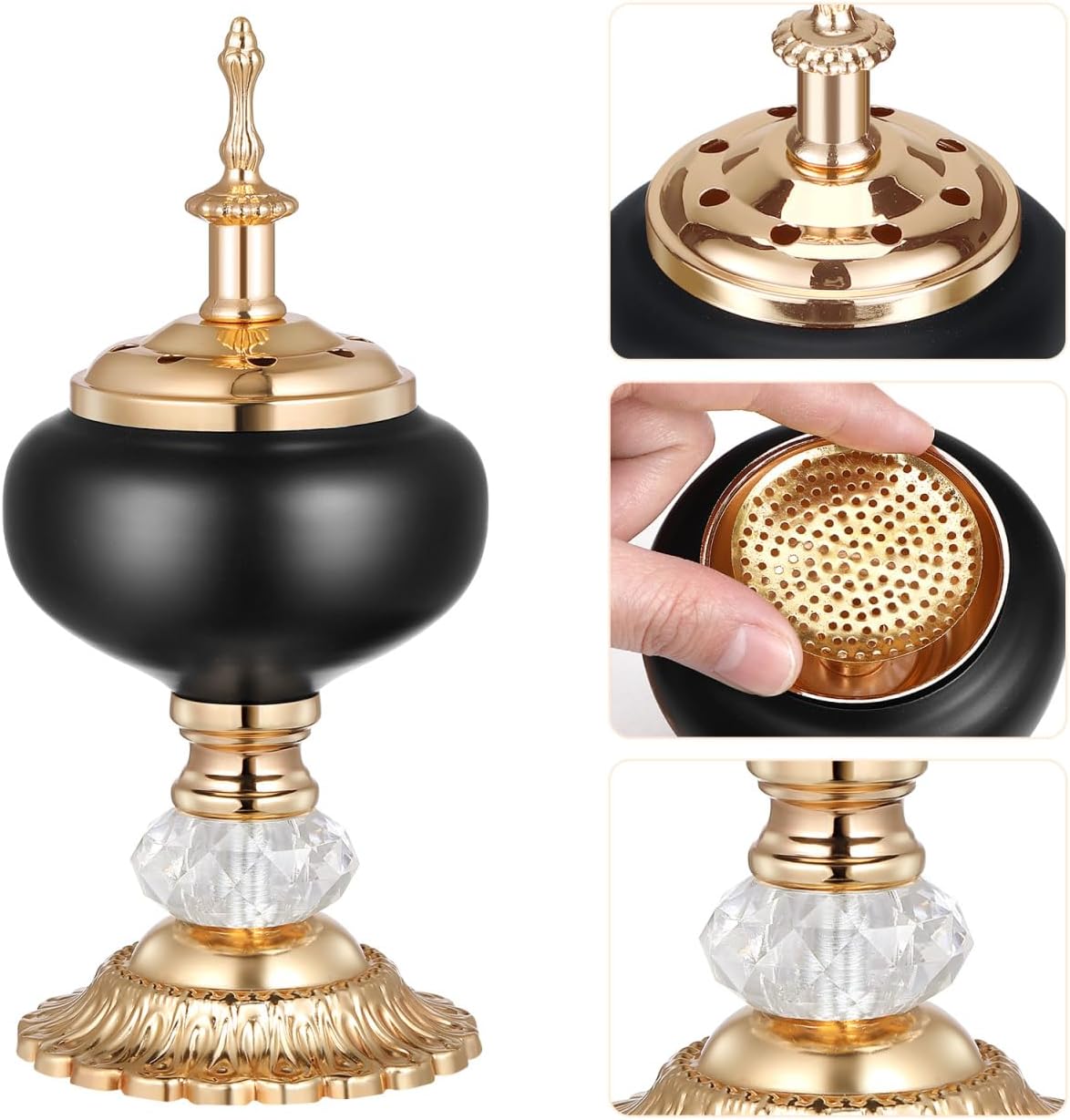 PRETYZOOM Resin Incense Burner with Handle