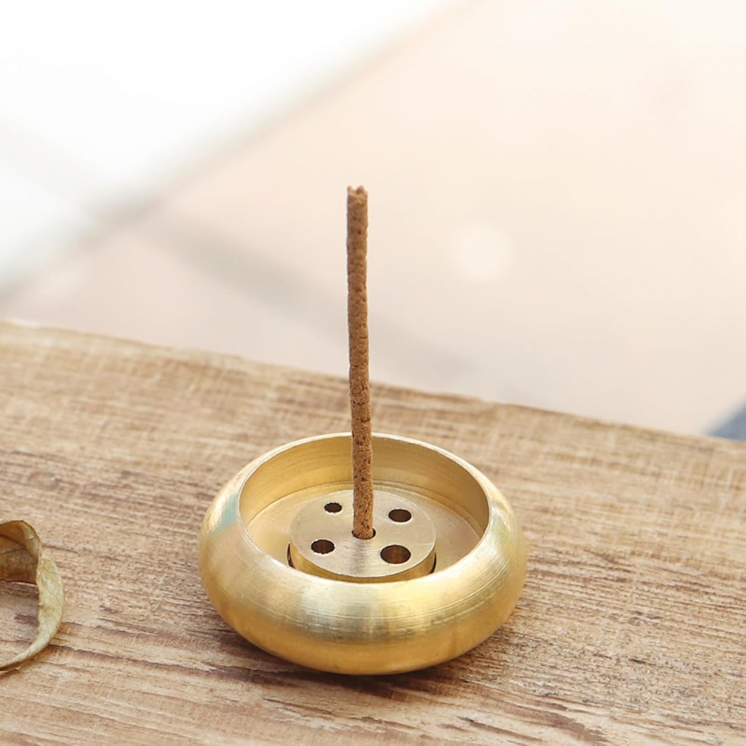 MrMrKura 12 Pcs Brass Incense Holder Set