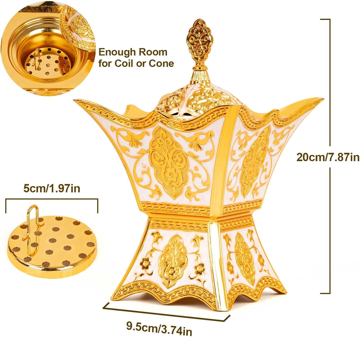 Bakhoor Incense Burner - Trophy Shape Gold
