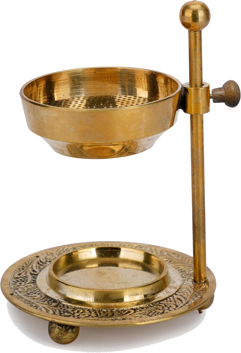 Ajuny Brass Golden Incense Burner Holder