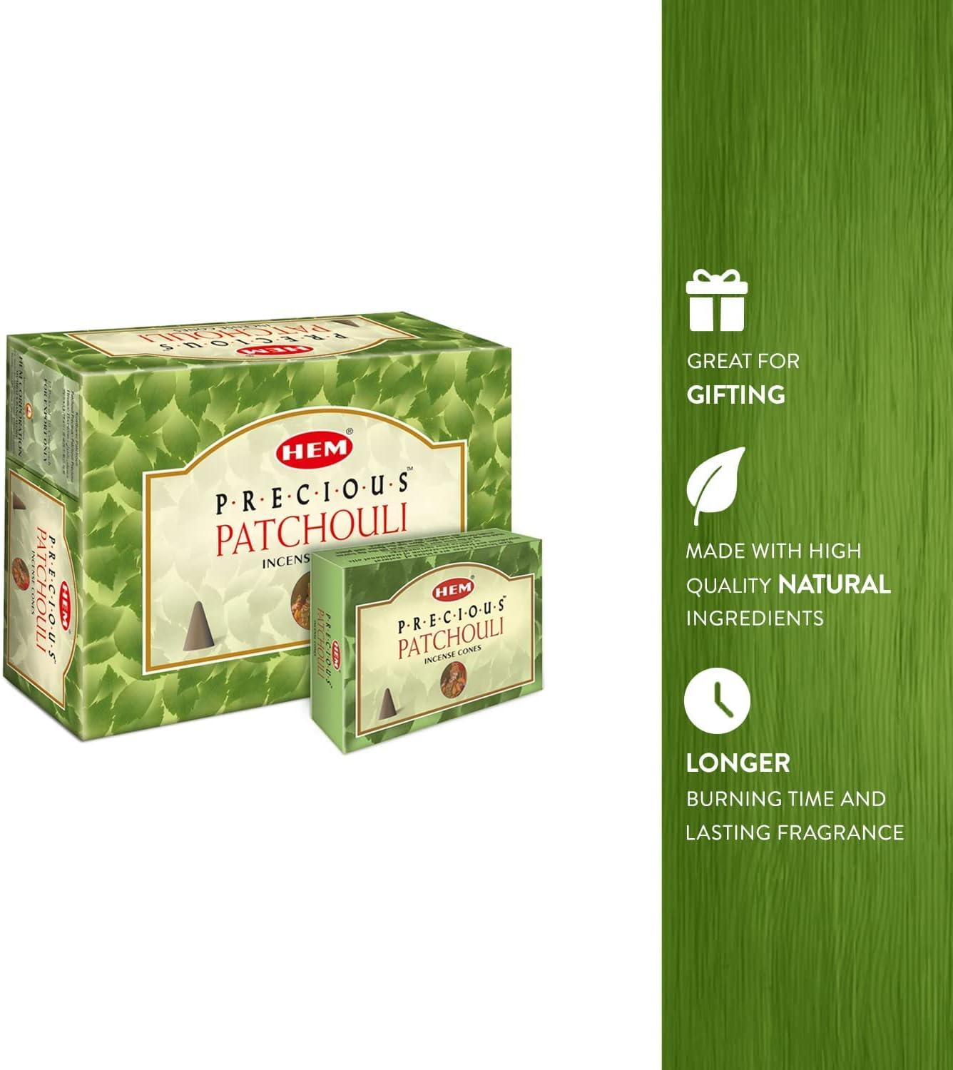 HEM Precious Patchouli Incense Cones Pack of 120