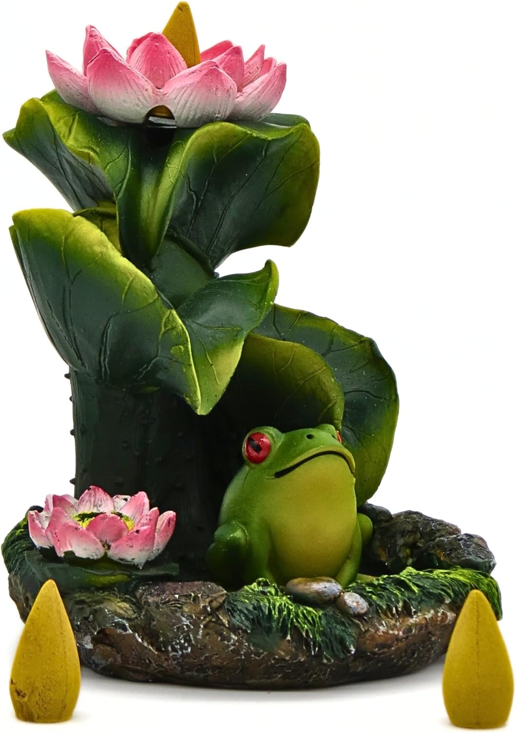 Fantasy Gifts Frog Under Lily Pads Incense Holder