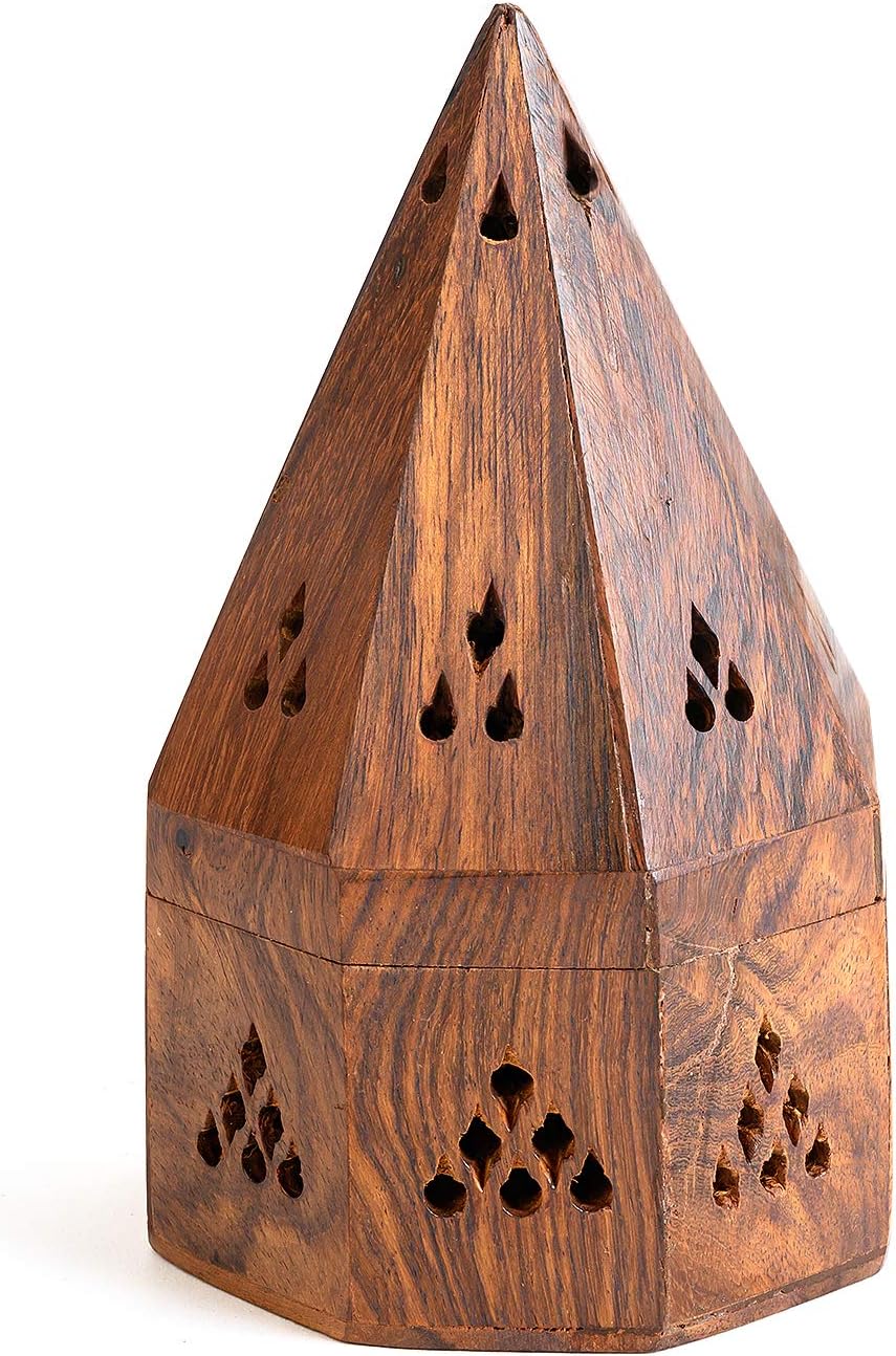 Incense Garden Wooden Incense Holder Burner - 5 Inch Temple Use