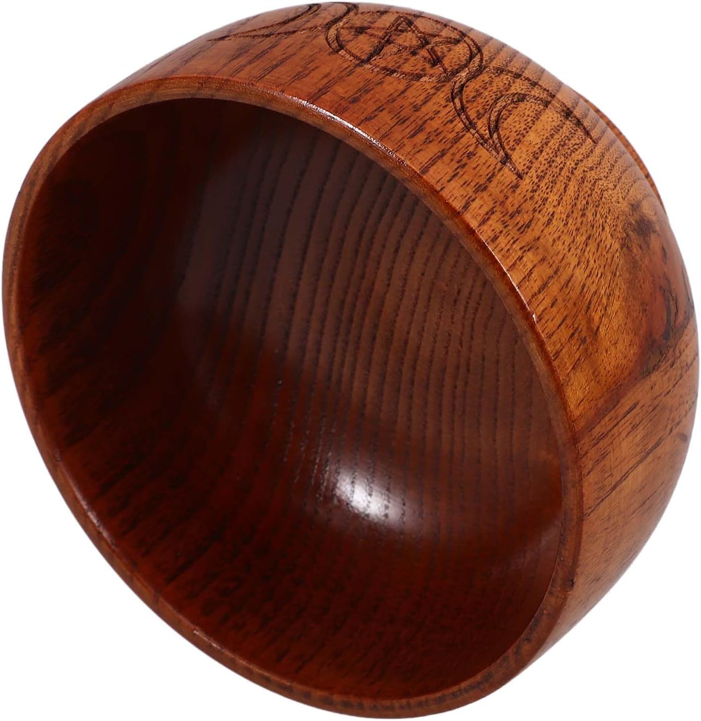 LOGOFUN 2pcs Wooden Incense Censer Bowl with Moon and Pentagram Design