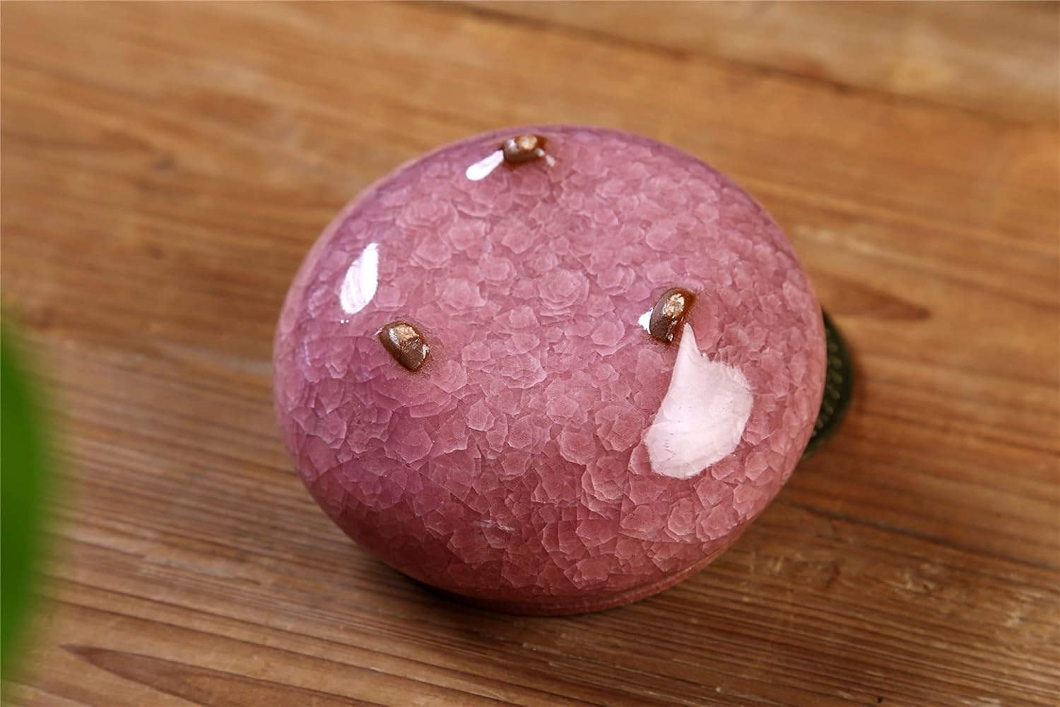 Violet Ceramic Incense Burner with Stick Holder