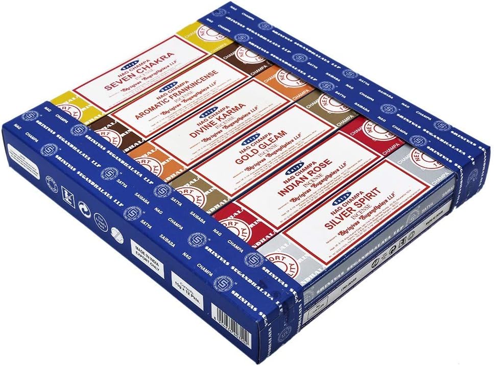 Satya 12 Assorted Incense Sticks Pack 15g