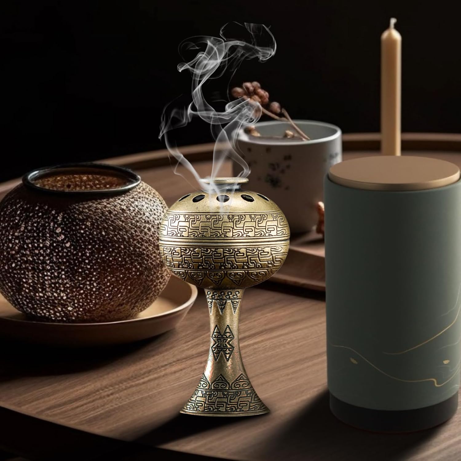 Charcoal Incense Burner - Metal Candle Diffuser
