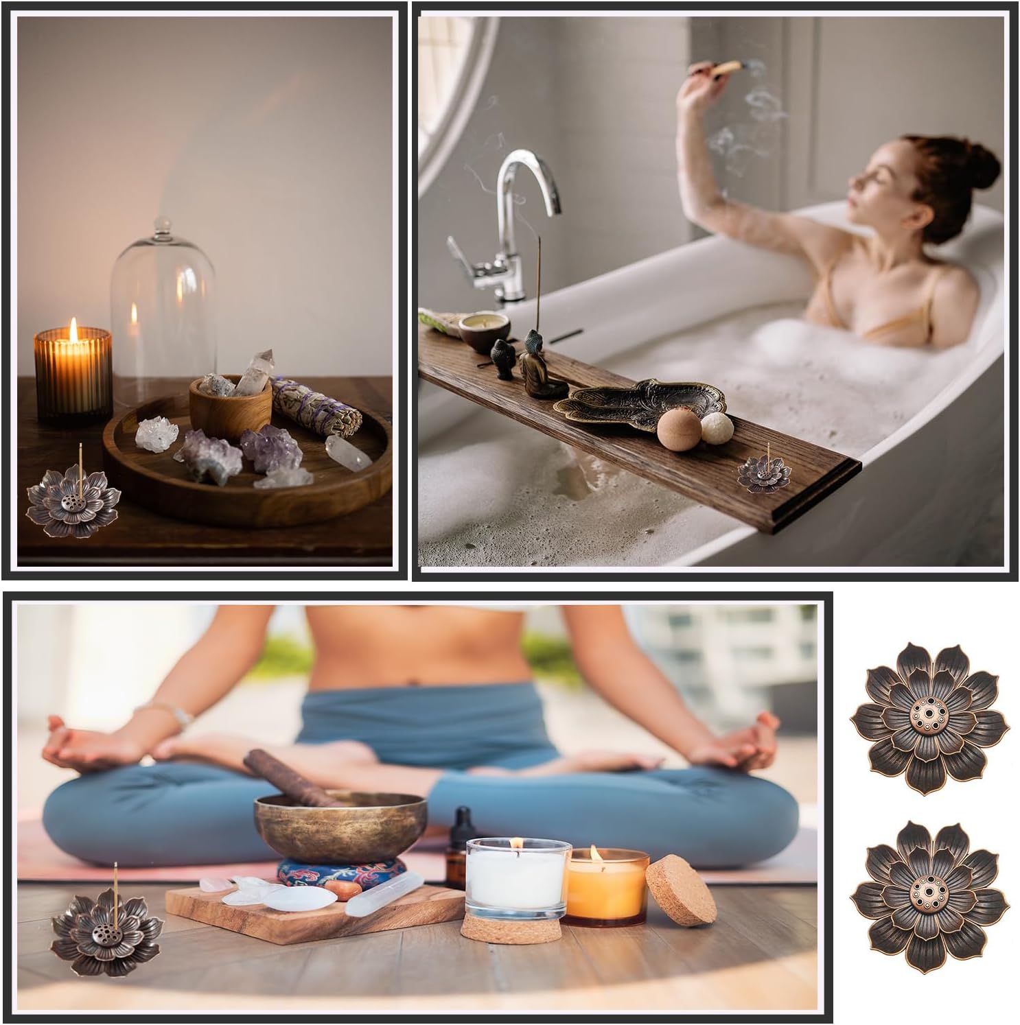12 Piece Lotus Incense Burner with Ash Catcher