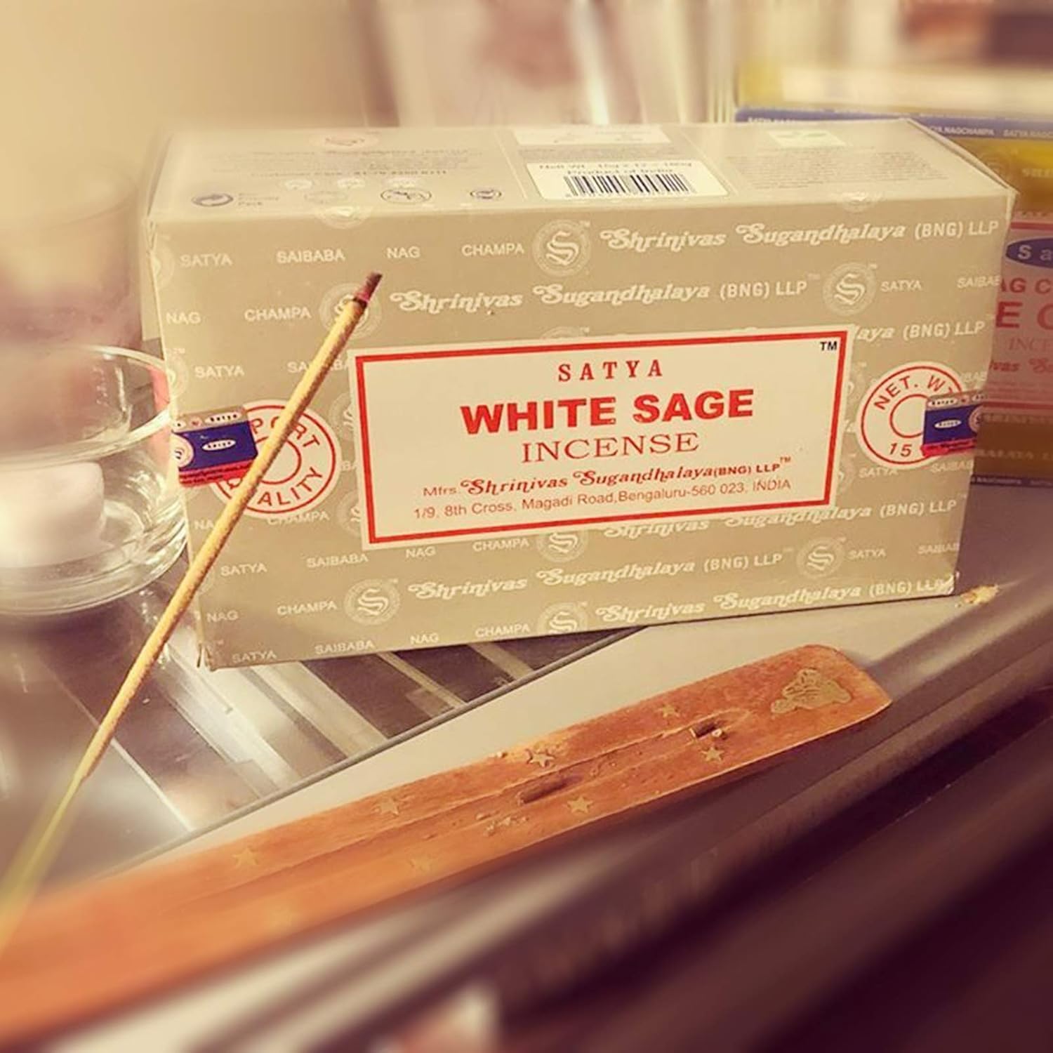 Satya Nag Champa White Sage Incense Sticks 12 Packs