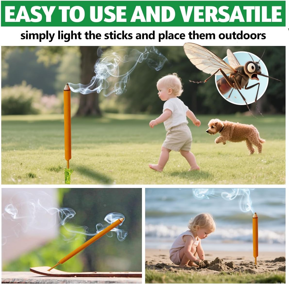 Extra Large Mosquito Repellent Sticks 24 Pack