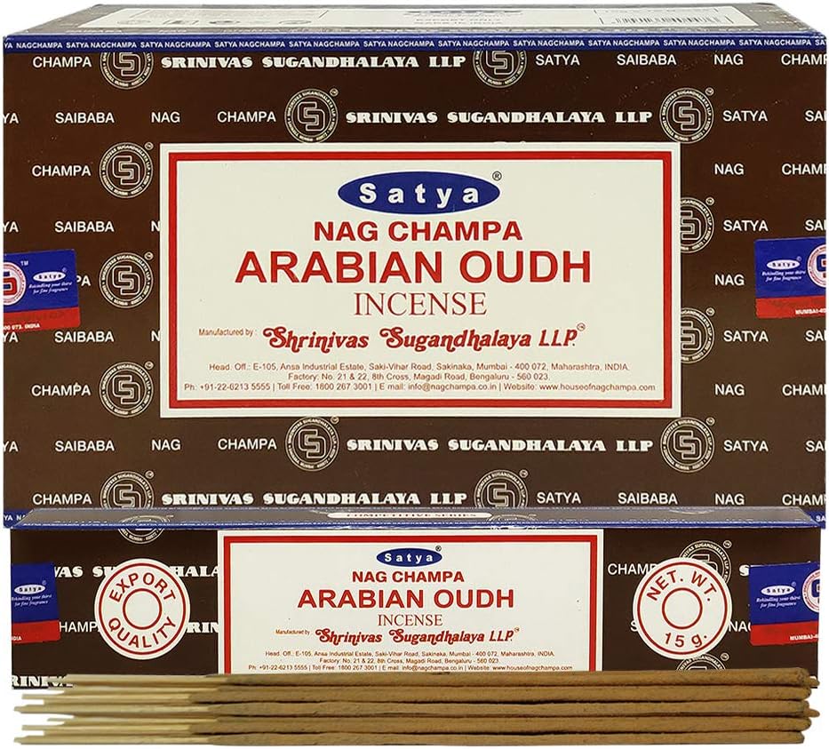 TRUMIRI Arabian Oudh Incense Sticks and Holder Bundle