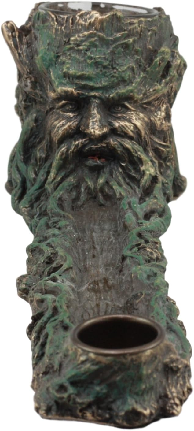 Ebros Mystic Wisteria Greenman Incense Holder Votive Candle Stand