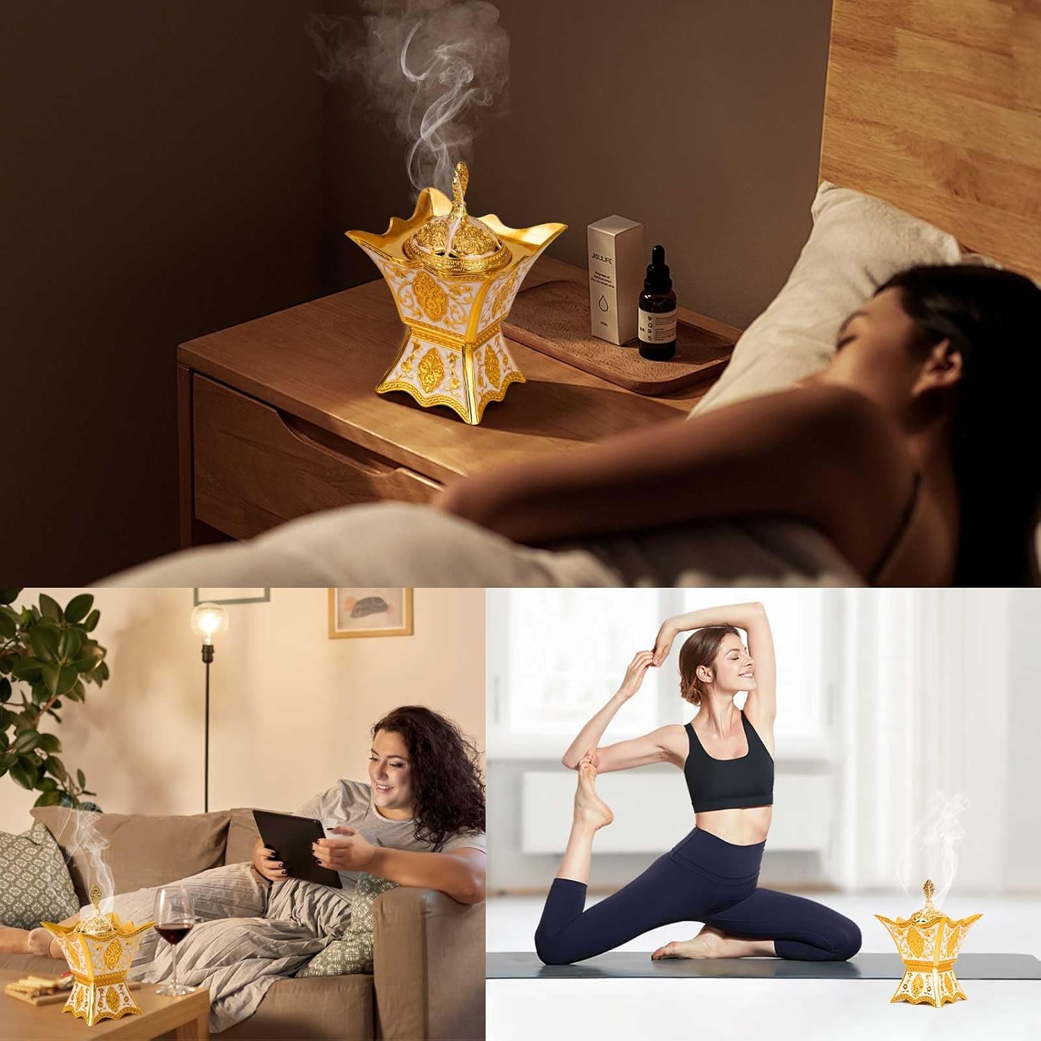 Bakhoor Incense Burner - Trophy Shape Gold