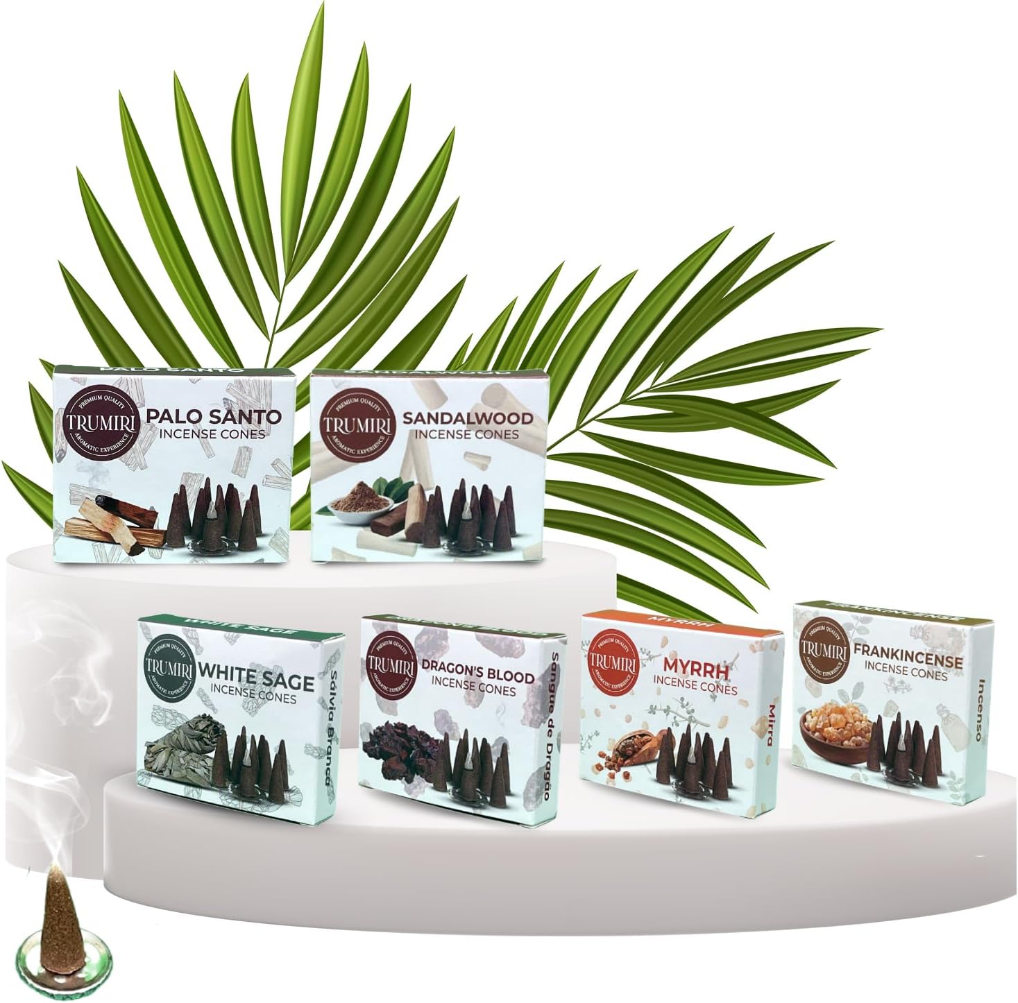 Trumiri Woody Incense Cones Variety Pack 60 Pieces