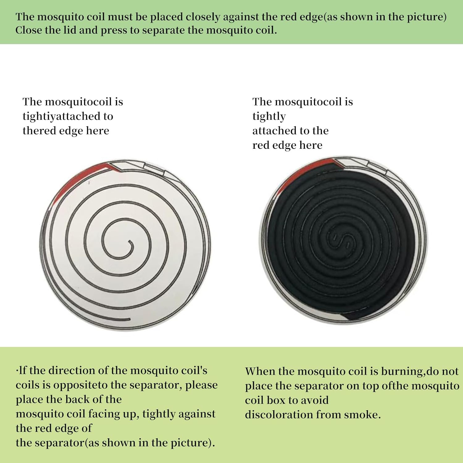Portable Mosquito Coil Separator with Lid Anti Fly Ash Holder