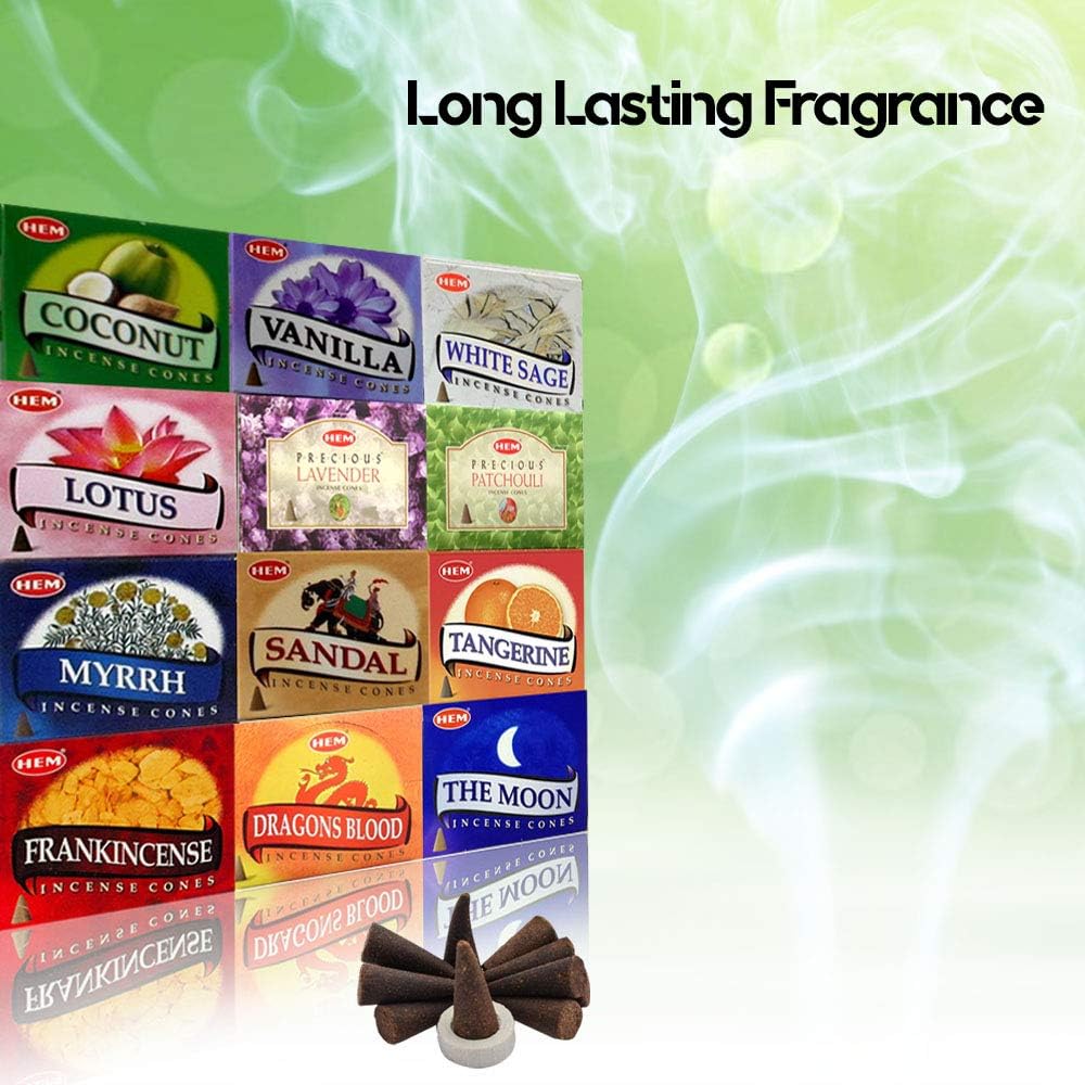 HEM Assorted Incense Cones - 120 Total