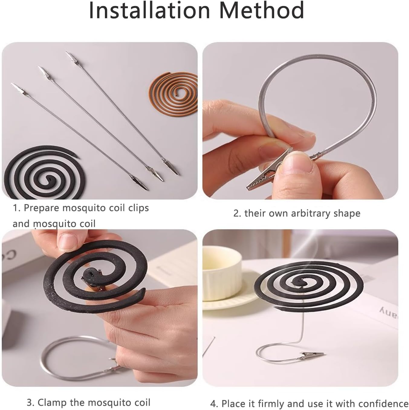 6 Pack Incense Holder Clips with Removable Glass