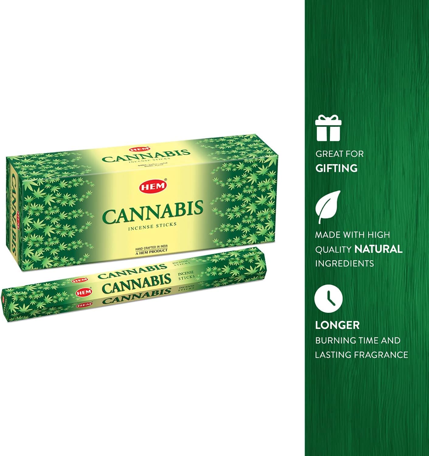 Hem Cannabis Incense Sticks - 120 Sticks 6 Boxes 9 Inches Long