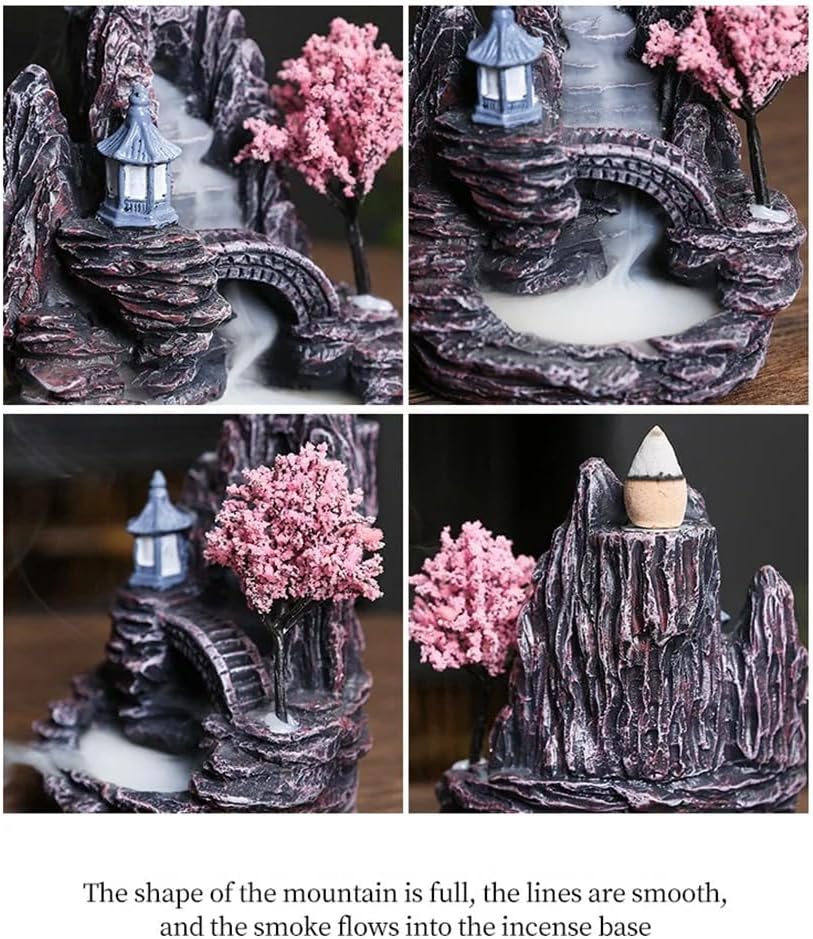 KTELI High Mountain Flowing Waterfall Incense Burner