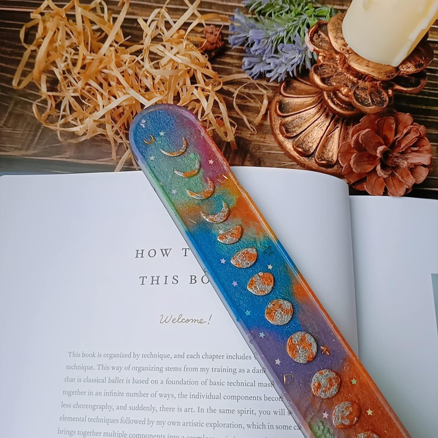 Moon Phase Incense Holder Epoxy Resin Molds Set 5-Count