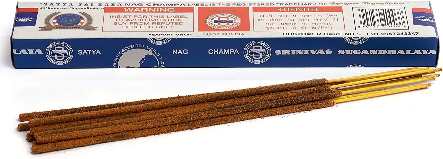 3 Packs Original Satya Sai Baba Nag Champa Incense Sticks