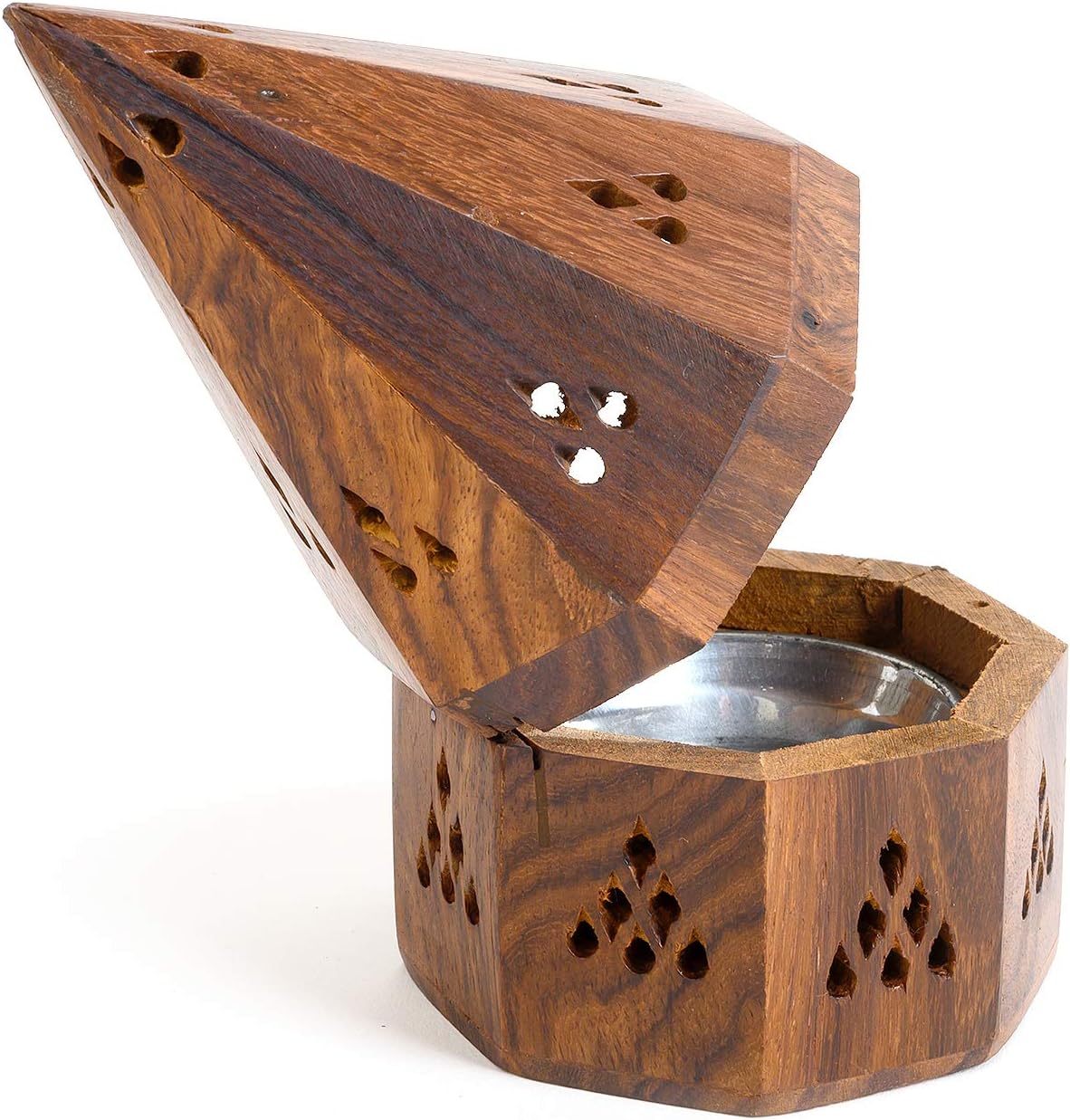 Incense Garden Wooden Incense Holder Burner - 5 Inch Temple Use