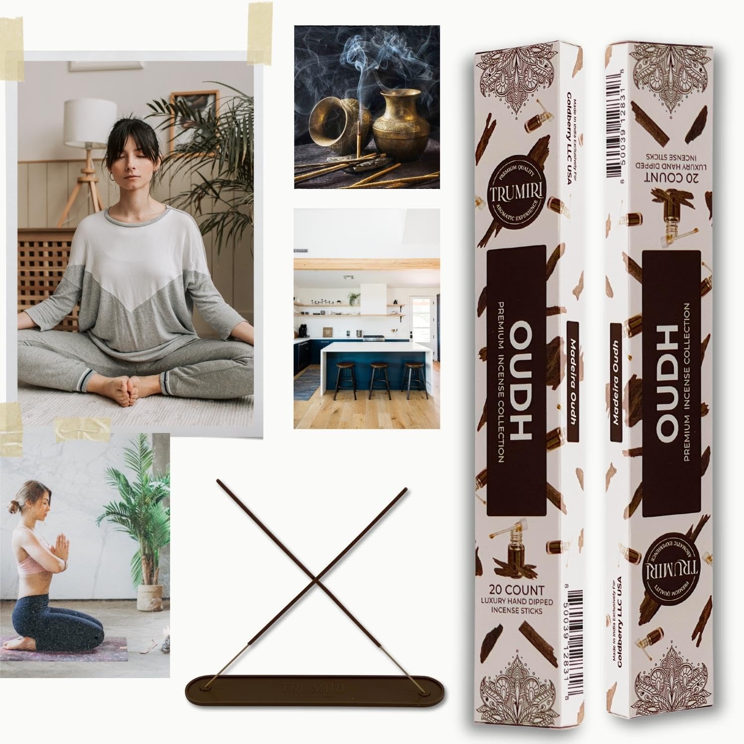 TRUMIRI Oud Incense Sticks - 40 Pieces Dual Pack