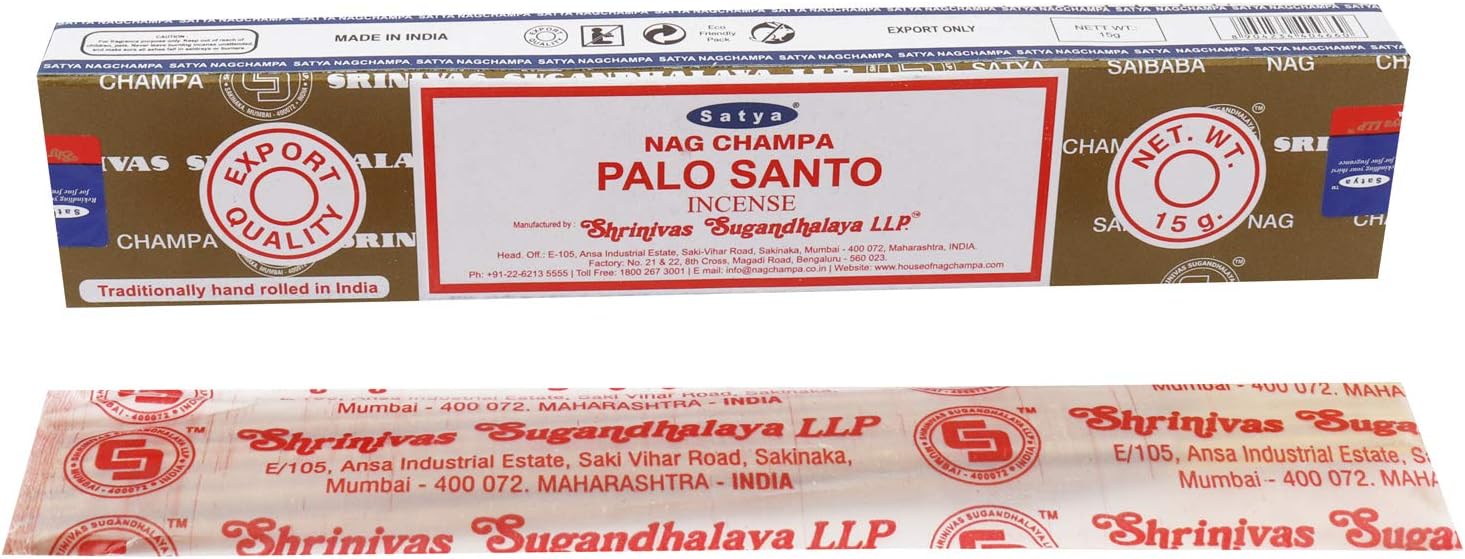 Satya Palo Santo Incense Sticks 12 Packs 15 Grams