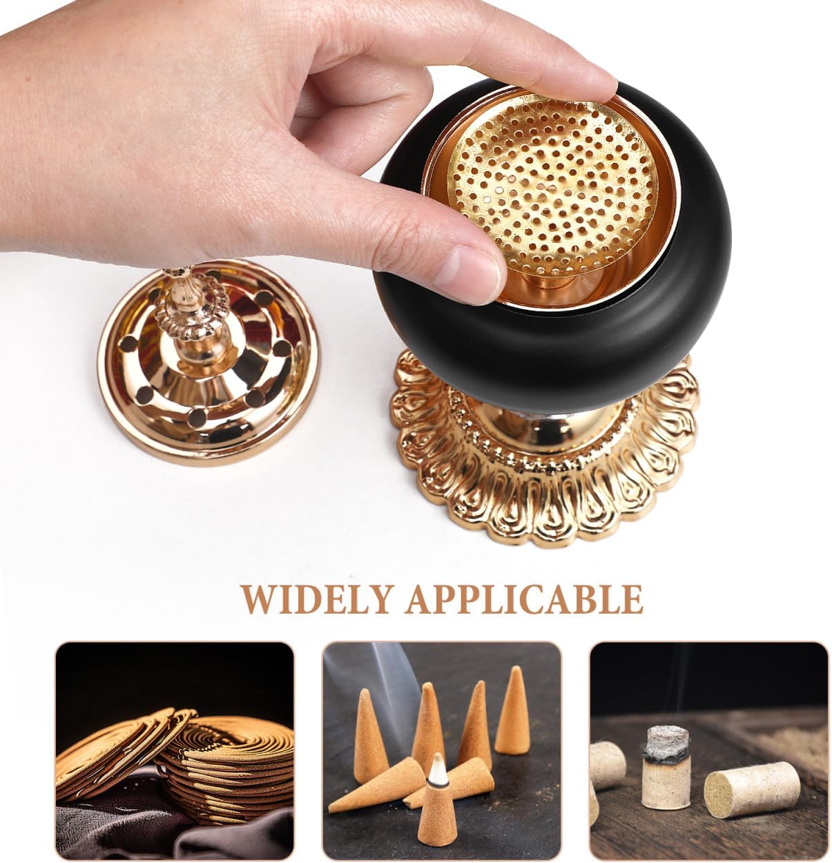 PRETYZOOM Resin Incense Burner with Handle
