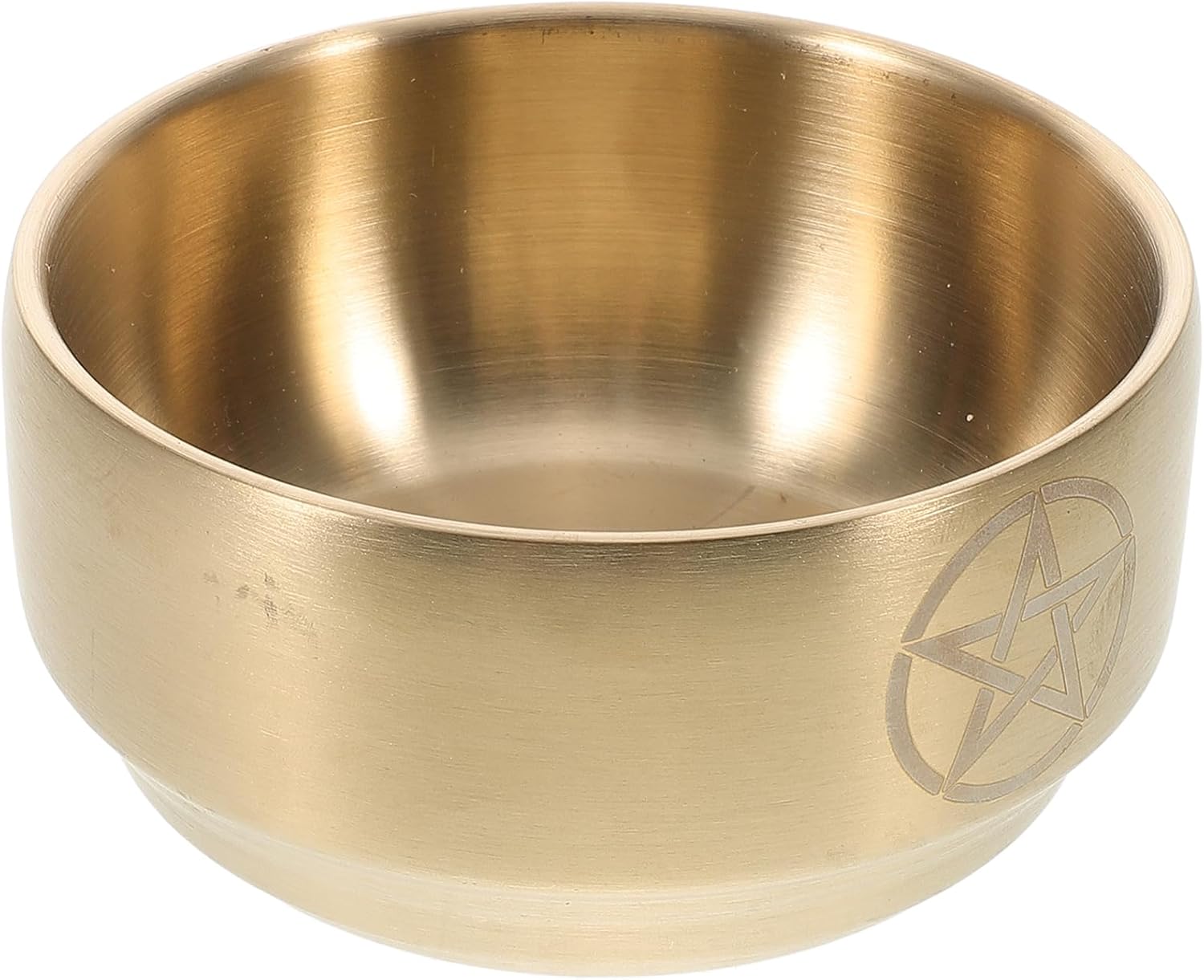 LUOZZY Pentagram Moon Incense Burner Brass Bowl