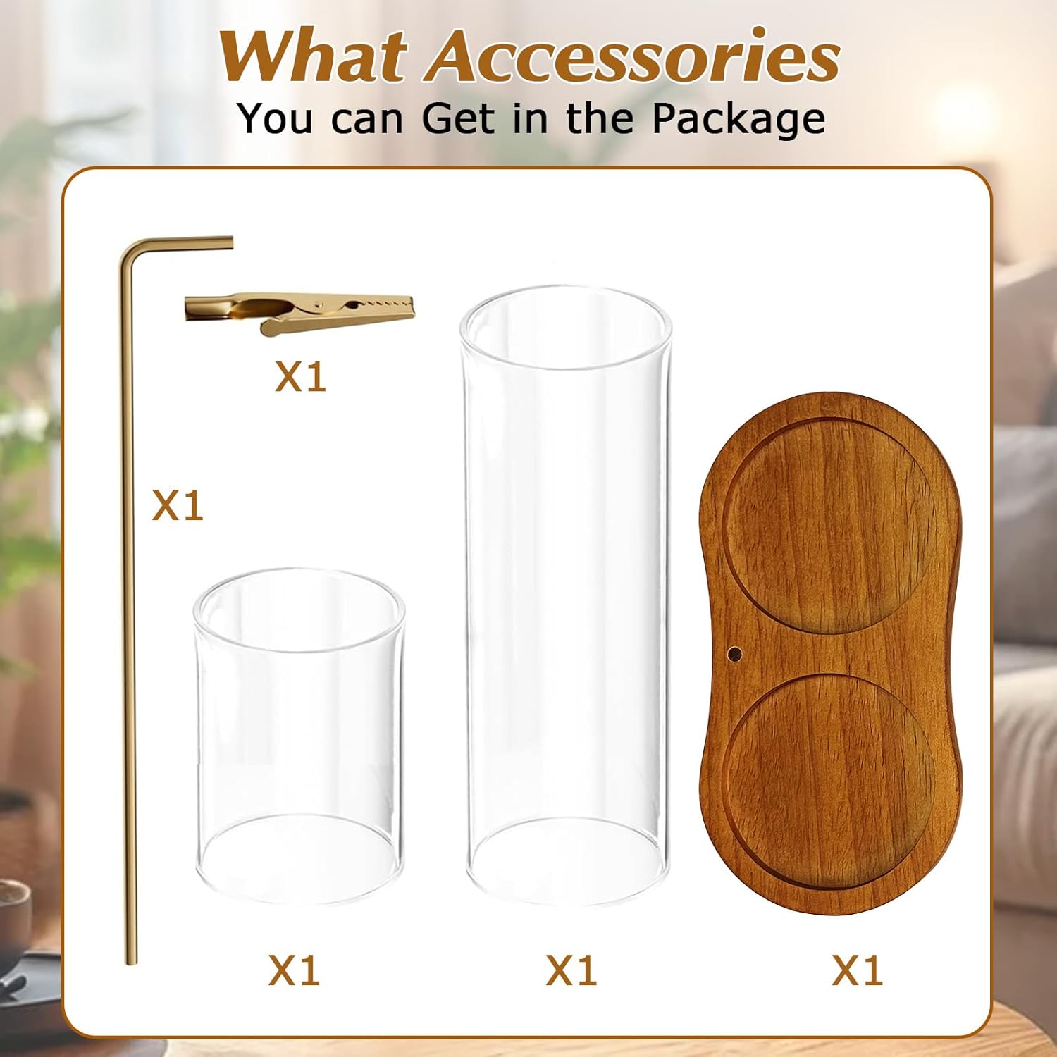 2 in 1 Incense Holder with Glass Ash Catcher and Metal Clip