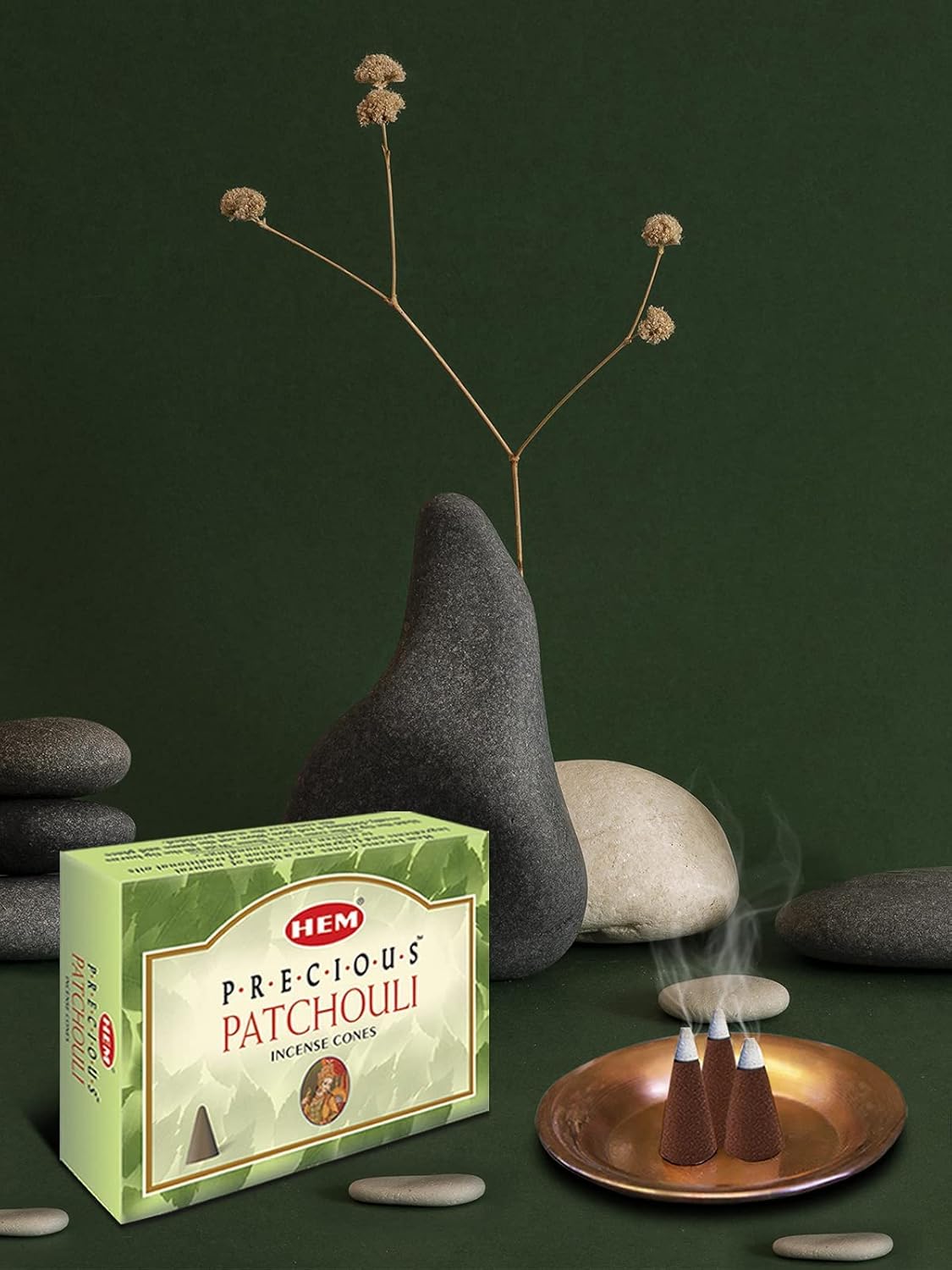 HEM Precious Patchouli Incense Cones Pack of 120