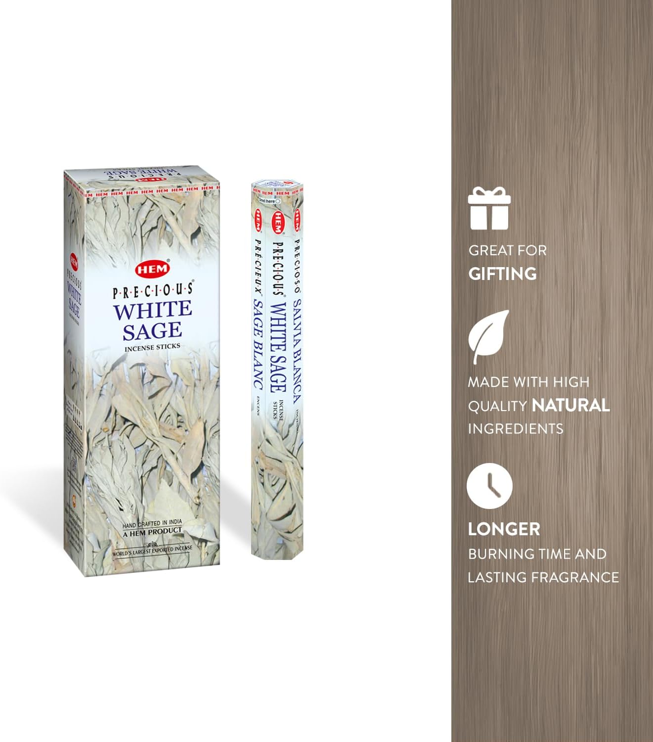 HEM White Sage Incense Sticks 100 Count