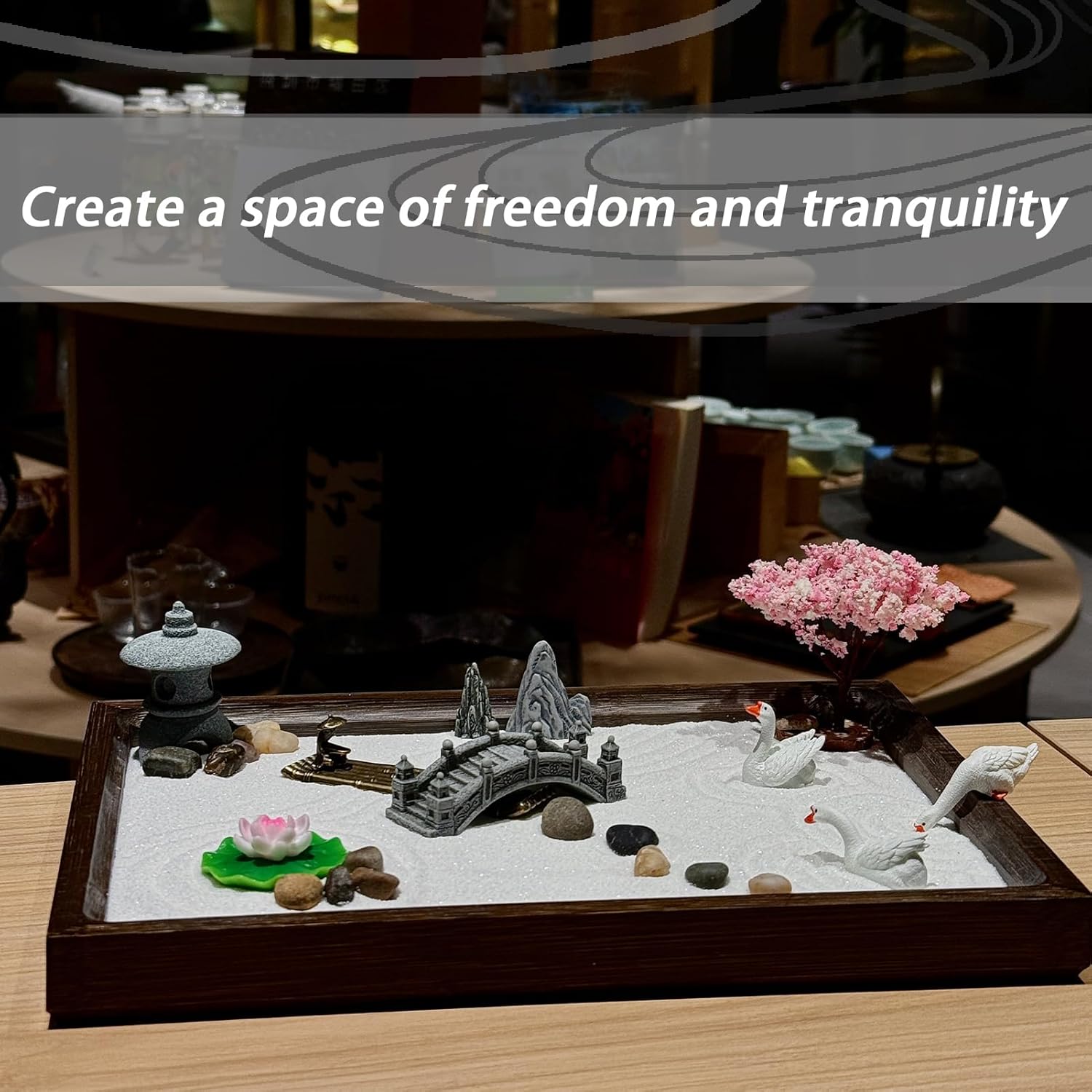 SRAYW Zen Garden Kit for Desk Decor