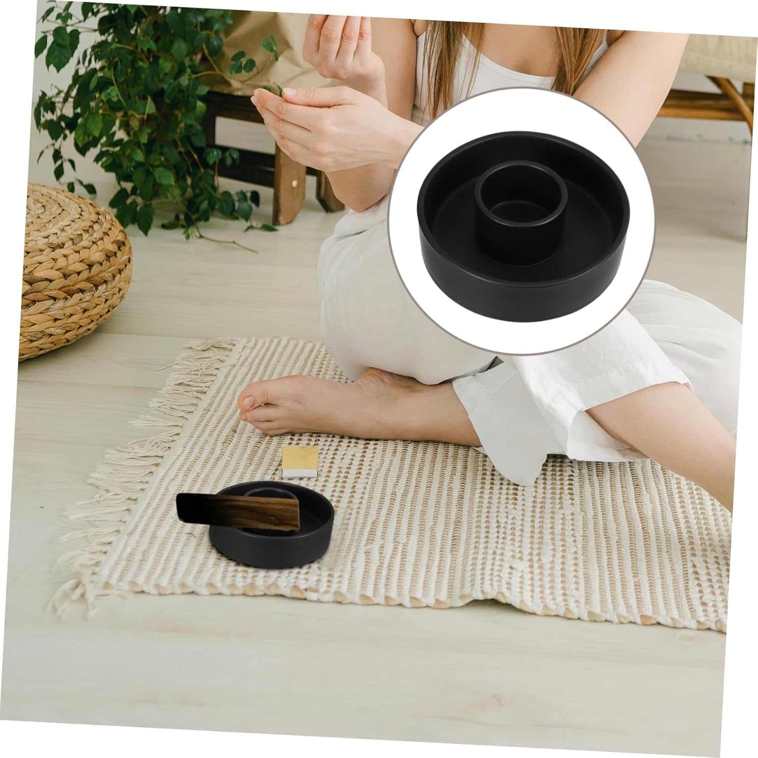 Zerodeko Multipurpose Ceramic Incense Candle Holder