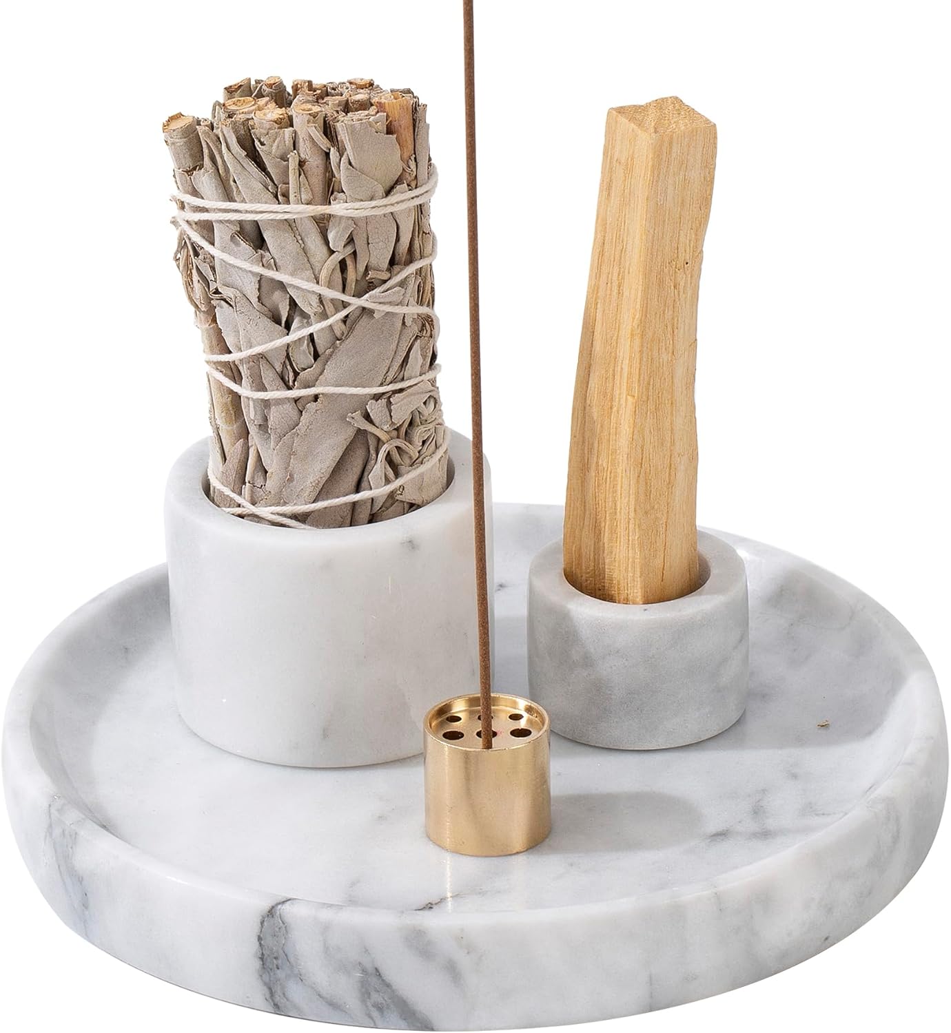 4 in 1 Marble Incense Holder for Meditation and Home Decor