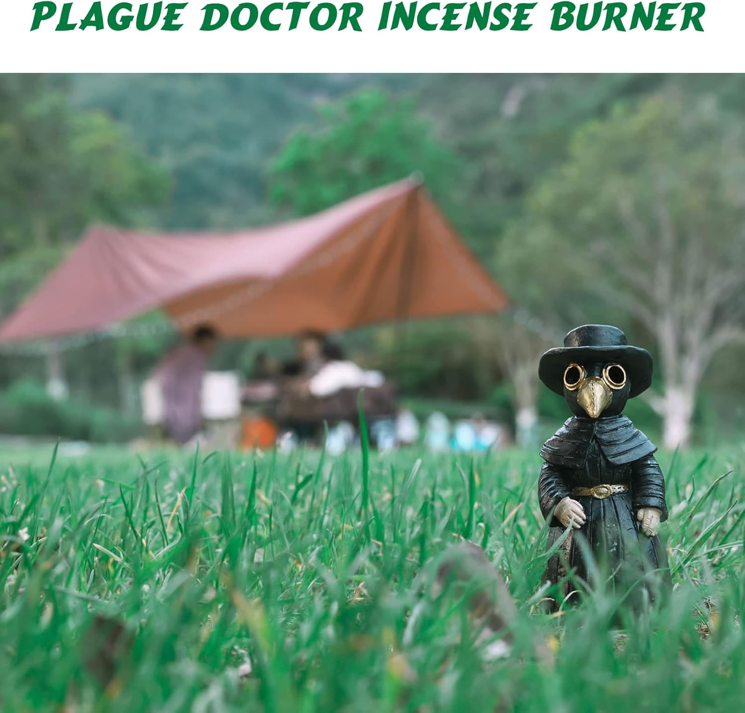 Plague Doctor Incense Burner with Smoky Eyes