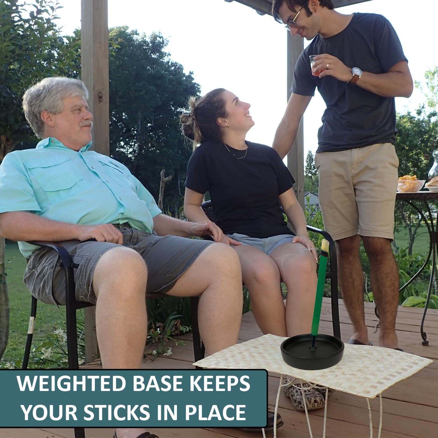 W4W Mosquito Stick Holder - Ceramic Outdoor Indoor Use
