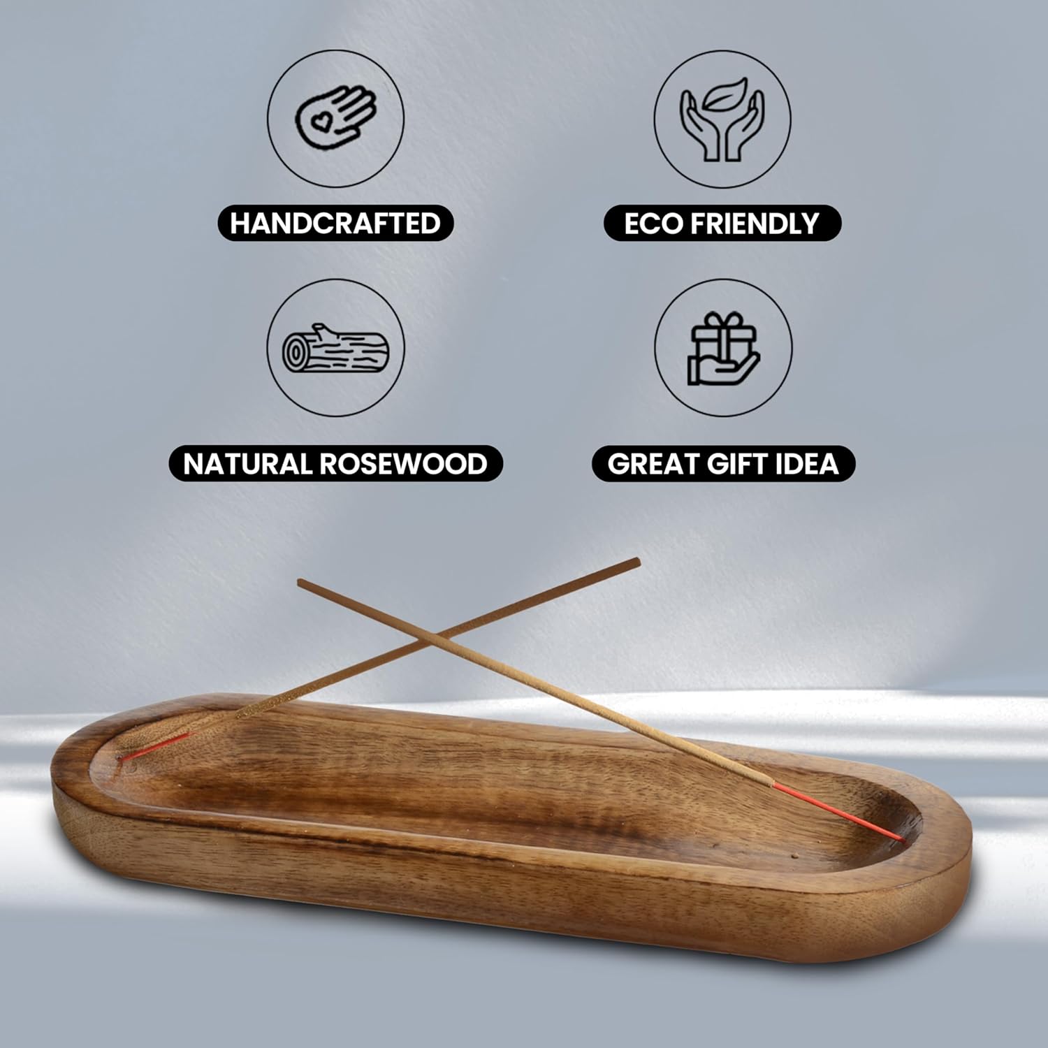 Handmade Wooden Incense Holder 11x4x12 Inches