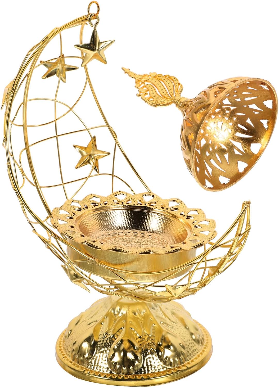 IMIKEYA Vintage Metal Incense Burner Aroma Lamp