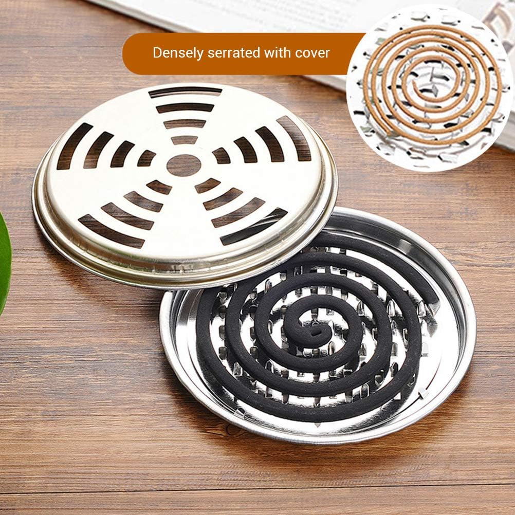 4PCS Portable Incense Coil Holder with Fireproof Design