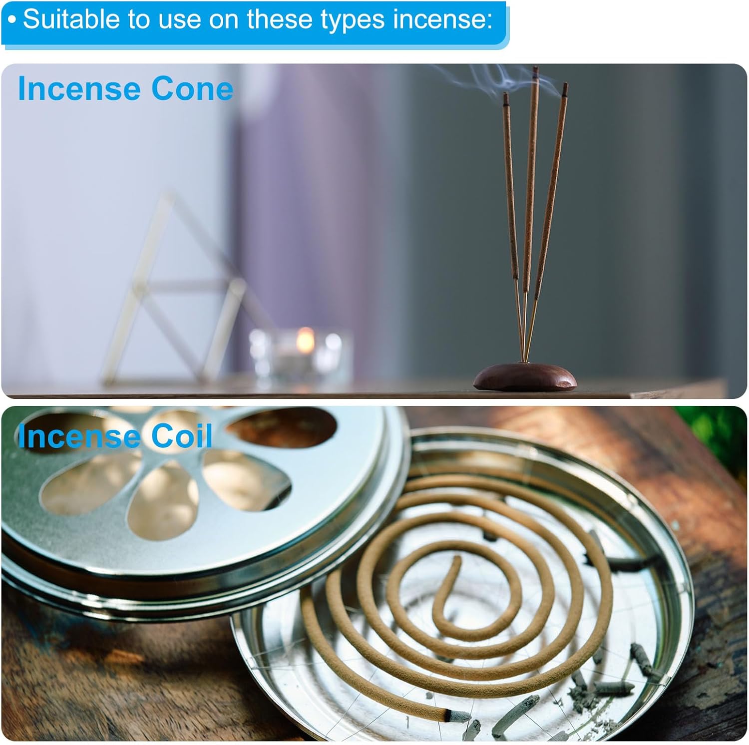 PATIKIL 55 Inch Incense Burner Plate 2 Pack